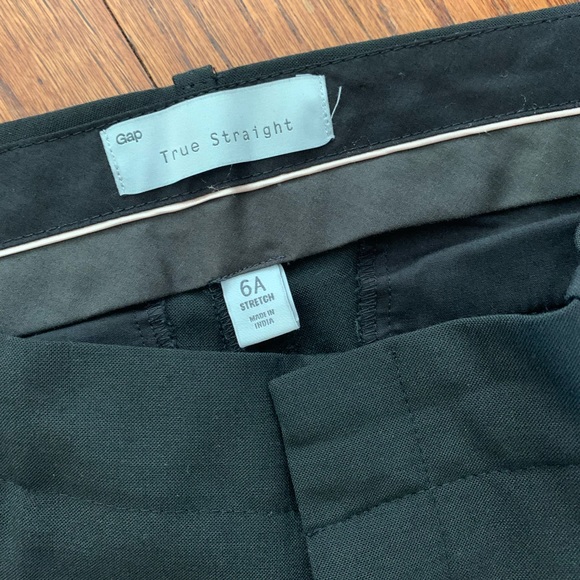 GAP Black Casual Pants Sz 6 Straight Leg - Picture 9 of 13